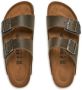 BIRKENSTOCK Arizona | Faded Khaki Kaki Leer Platte sandalen Unisex - Thumbnail 14