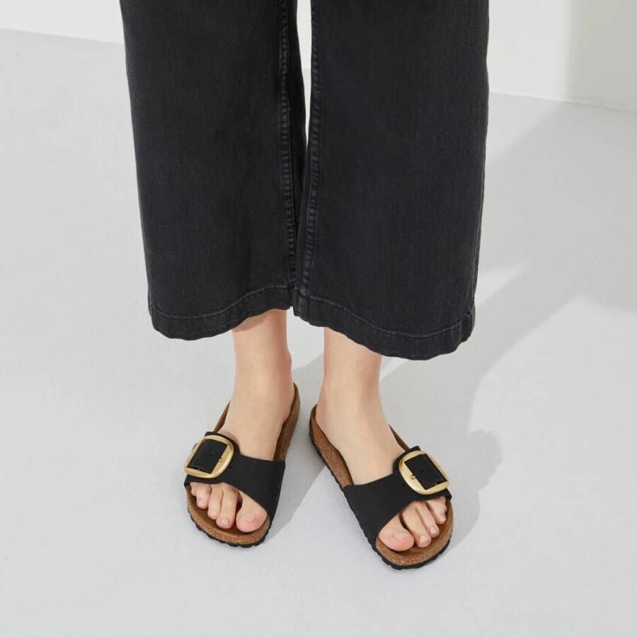 Birkenstock Flat Sandals Black Dames