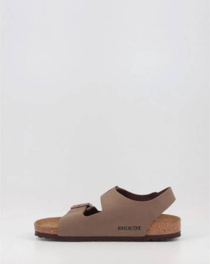 Birkenstock Smalle Platte Sandalen voor Dames Bruin Dames