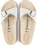 Birkenstock Klassieke Leren Slider Sandaal Bruin Dames - Thumbnail 8