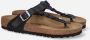 Birkenstock Gizeh Leren Sandalen Gevlochten Zwart Leer Leder - Thumbnail 26