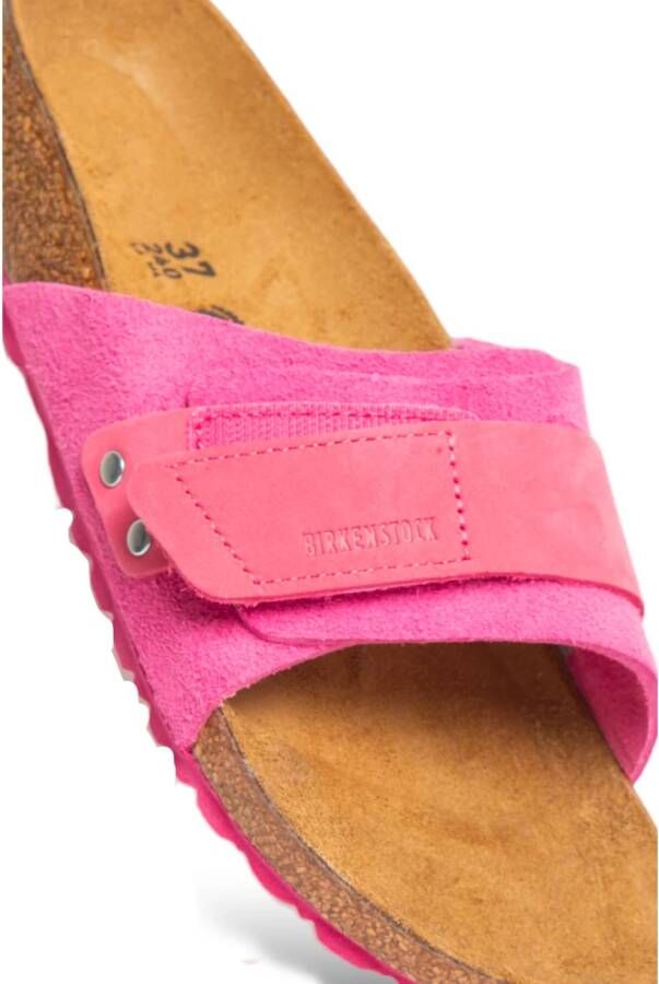 Birkenstock Fuchsia Suède Nubuck Sandalen in Fuchsia Tulp Pink Dames