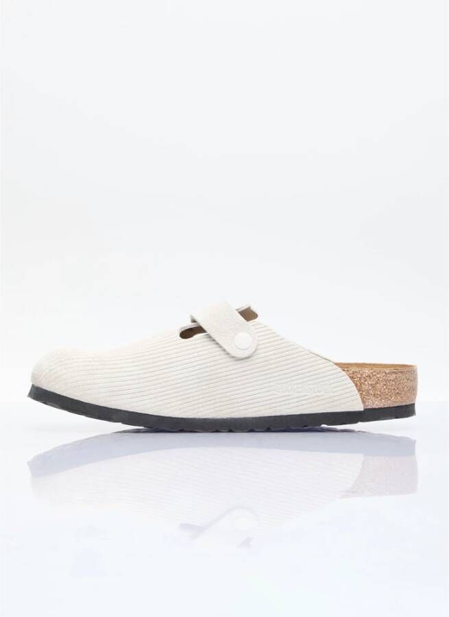 Birkenstock Geëtste Leren Muiltjes White Heren