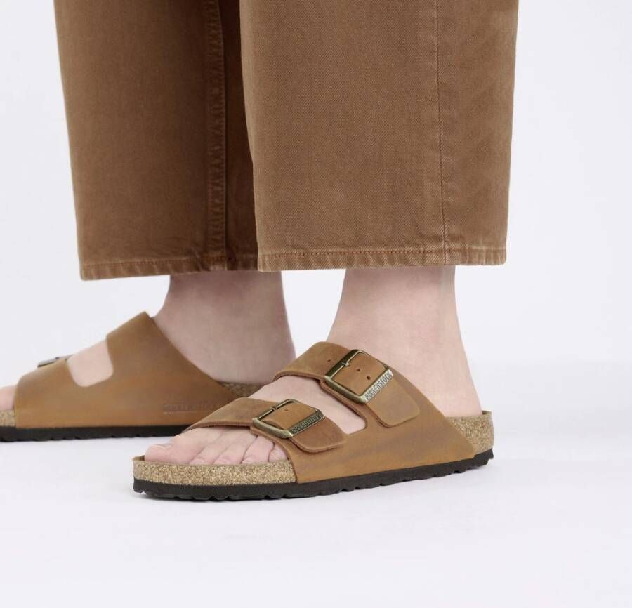 Birkenstock Geolied leren damessandaal Brown Dames