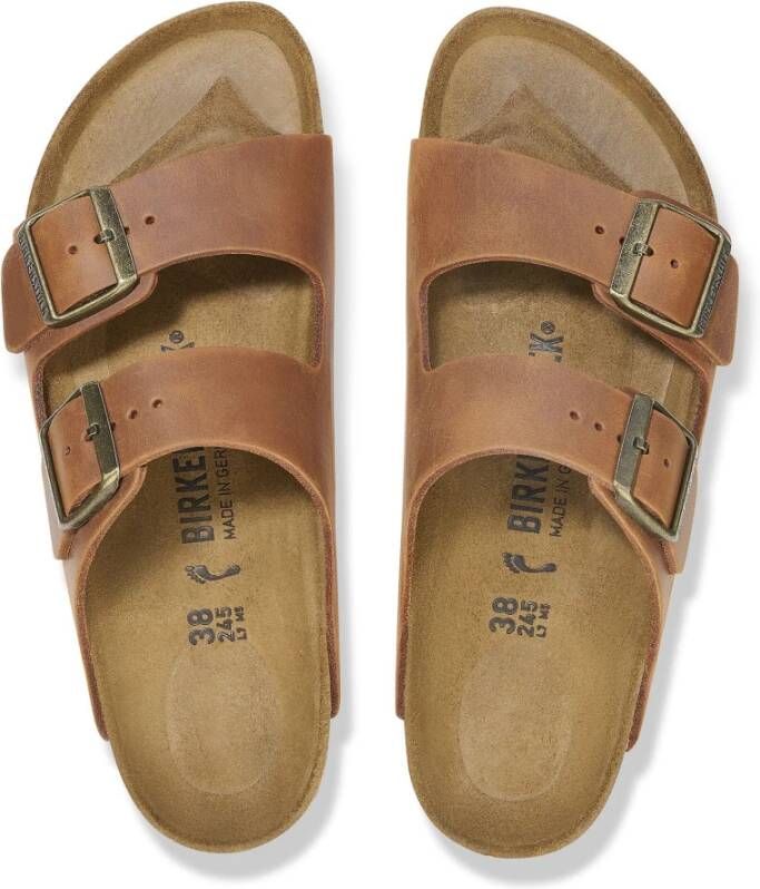 Birkenstock Geolied leren damessandaal Brown Dames