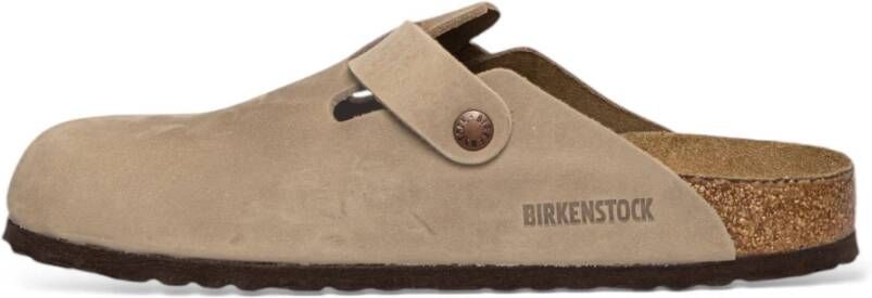 Birkenstock Geoliede lederen sandalen Beige Heren