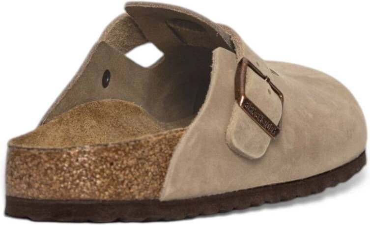 Birkenstock Geoliede lederen sandalen Beige Heren