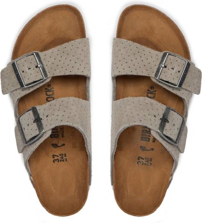 Birkenstock Geperforeerde Sandalen Gray Heren