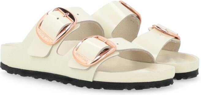 Birkenstock Gesp Glans Sandalen Beige Dames