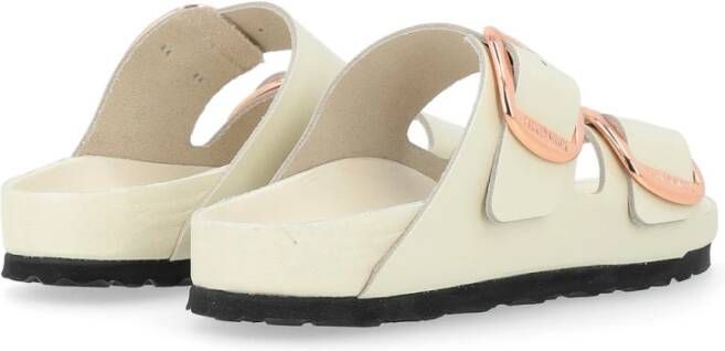 Birkenstock Gesp Glans Sandalen Beige Dames