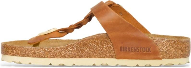 Birkenstock Gevlochten Cognac Olie Sandalen Brown Dames