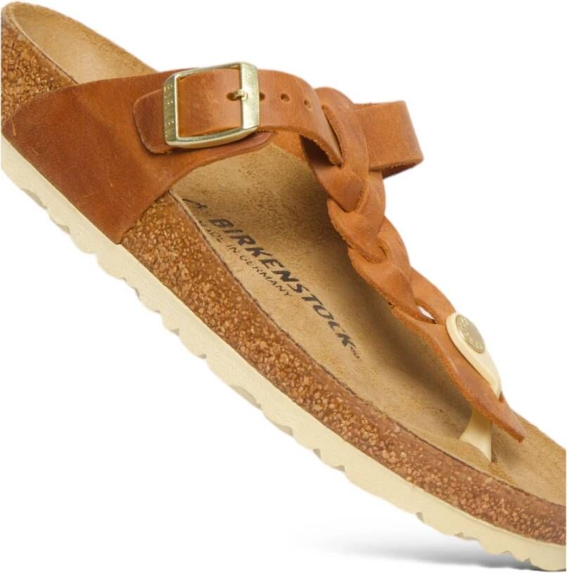 Birkenstock Gevlochten Cognac Olie Sandalen Brown Dames