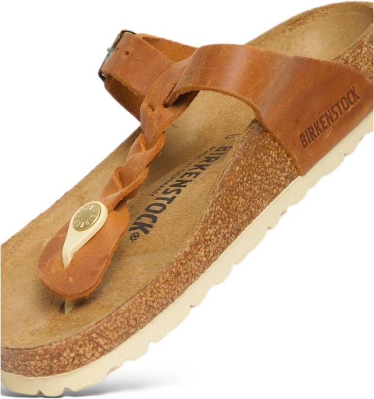 Birkenstock Gevlochten Cognac Olie Sandalen Brown Dames