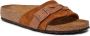 Birkenstock Gevlochten Suède Leren Flip Flops Brown Dames - Thumbnail 8