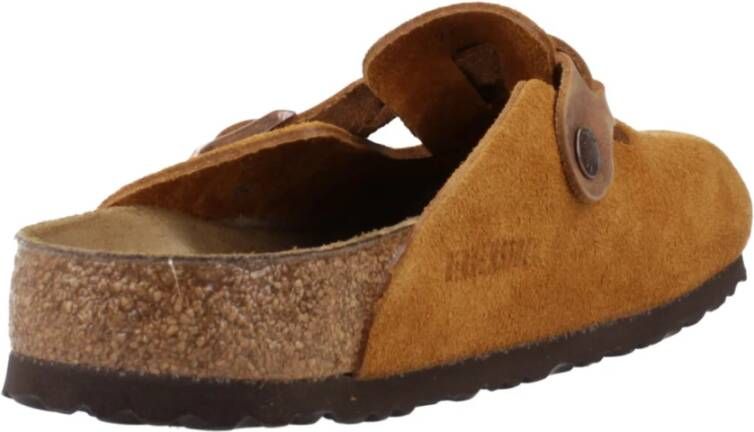 Birkenstock Gevlochten Suède Leren Muiltjes Brown Dames