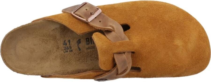 Birkenstock Gevlochten Suède Leren Muiltjes Brown Dames