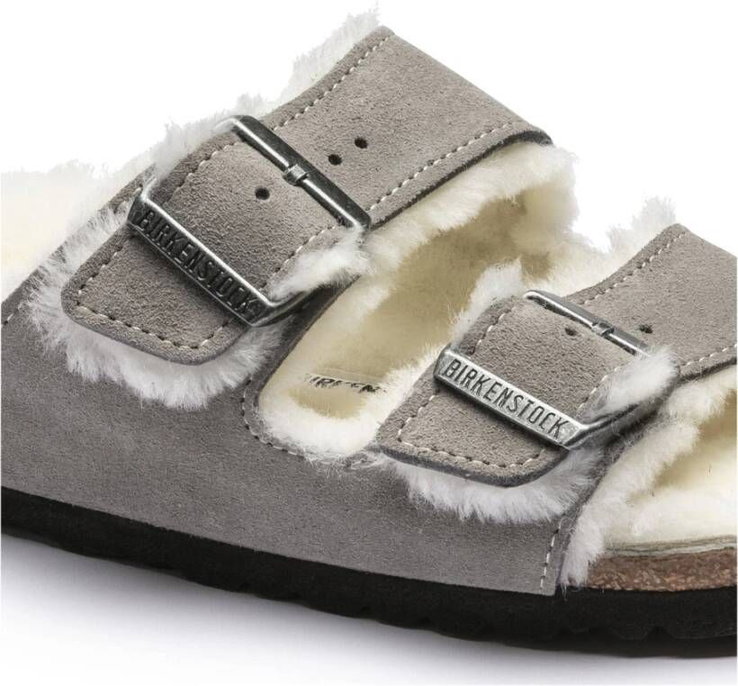 Birkenstock Gevoerde damesslippers Gray Heren