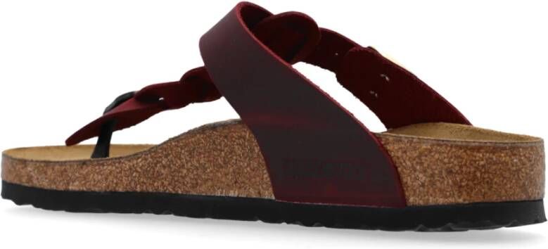 Birkenstock `Gizeh Braided` Slippers Red Dames