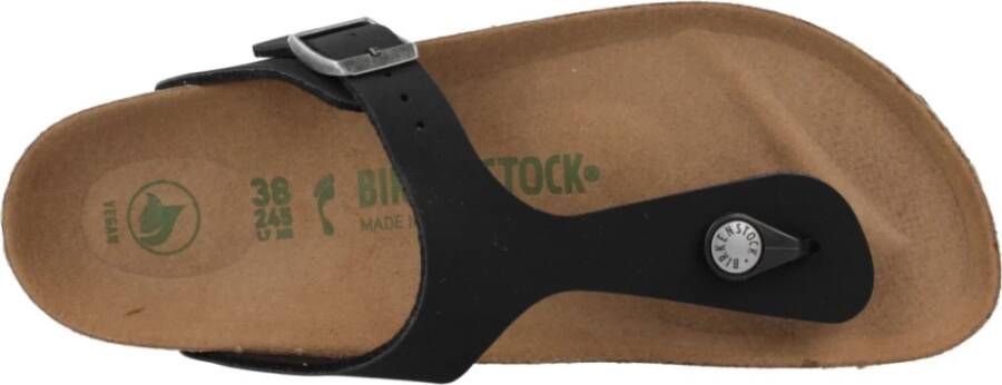 Birkenstock Nubuck Flip Flops voor Mannen Black Heren