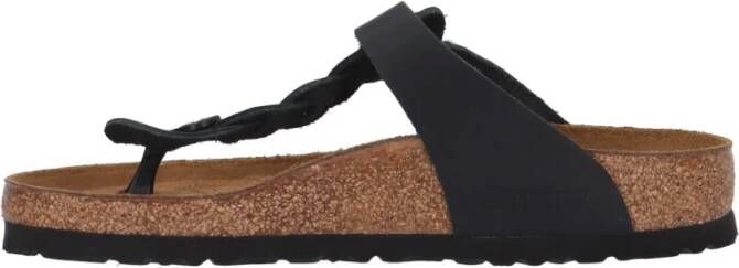 Birkenstock Gizeh Oiled Leather Sandalen Black Dames