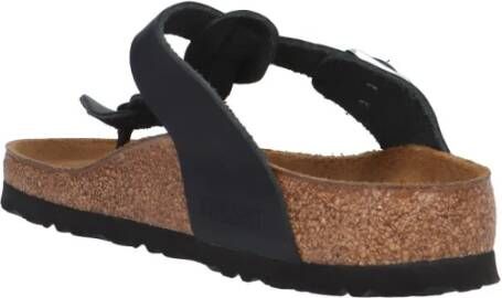 Birkenstock Gizeh Oiled Leather Sandalen Black Dames