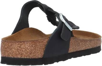 Birkenstock Gizeh Oiled Leather Sandalen Black Dames