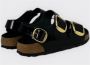 BIRKENSTOCK Slippers Dames Milano Big Buckle Dames Maat: 43 Materiaal: Leer Kleur: Zwart - Thumbnail 6