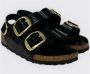 BIRKENSTOCK Slippers Dames Milano Big Buckle Dames Maat: 43 Materiaal: Leer Kleur: Zwart - Thumbnail 8