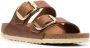 Birkenstock Gouden Gesp Leren Sandalen Brown Dames - Thumbnail 2