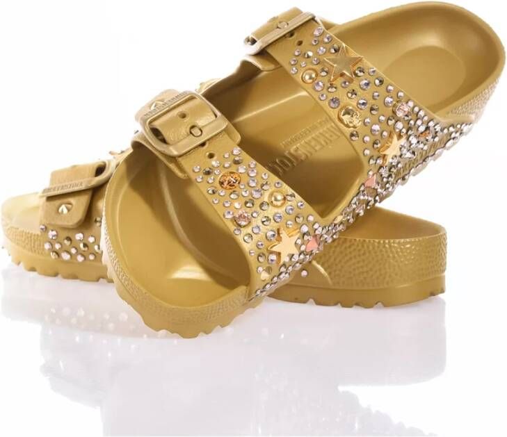 Birkenstock Gouden Sandalen voor Vrouwen Yellow Dames