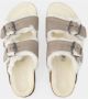 Birkenstock Arizona Shearling Slippers Stone Coin Narrow fit | Grijs | Suède - Thumbnail 90