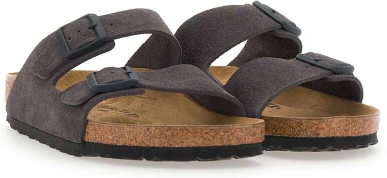 Birkenstock Grijze Suède Arizona Sandalen Gray Heren