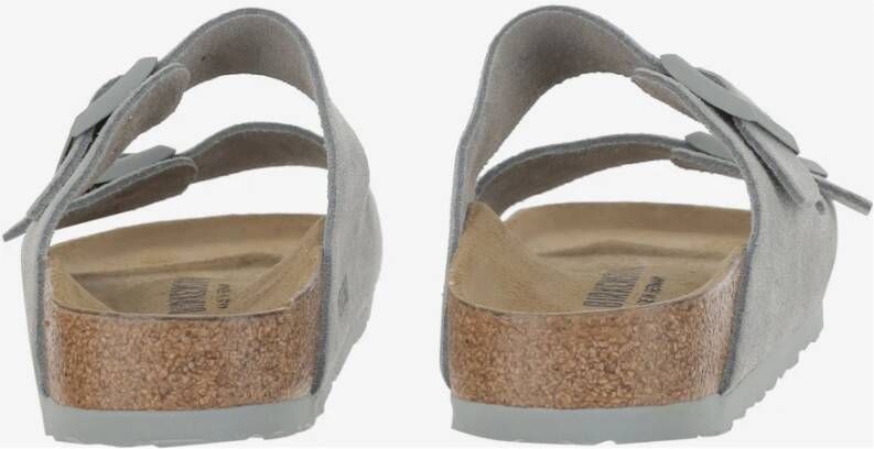 Birkenstock Grijze Suède Sandalen met Kurken Zool Gray Dames