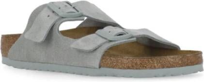 Birkenstock Grijze Suède Sandalen met Zacht Voetbed Gray Heren