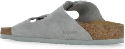 Birkenstock Grijze Suède Sandalen met Zacht Voetbed Gray Heren