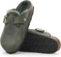 Birkenstock Groene Boston Gesp Slippers Green Dames - Thumbnail 4