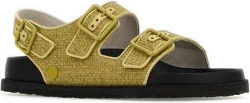 Birkenstock Groene Raffia Sunshine Sandalen Green Heren