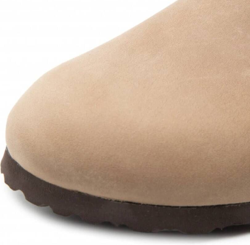 Birkenstock Habana Geolied Leren Klompen voor Dames Beige Heren