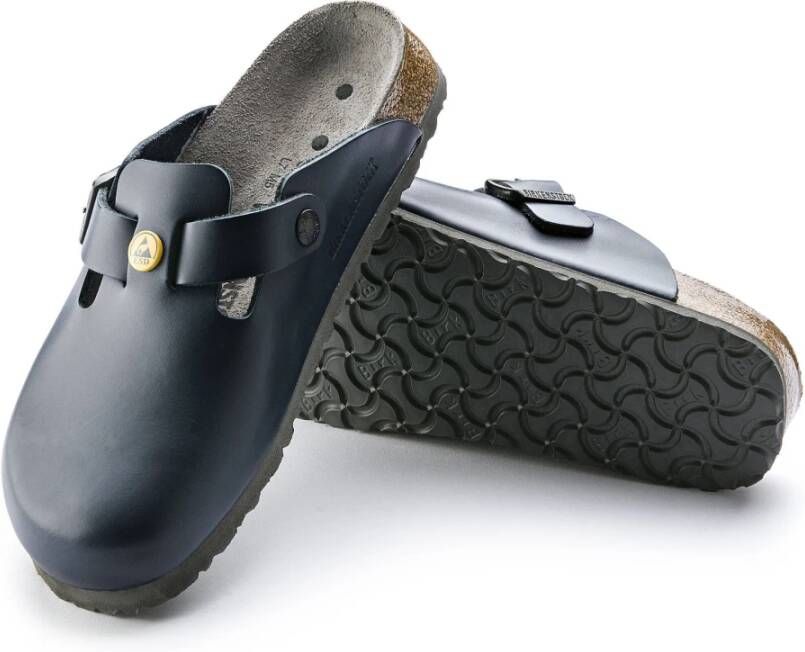 Birkenstock Heren Leren Klompen Blue Heren