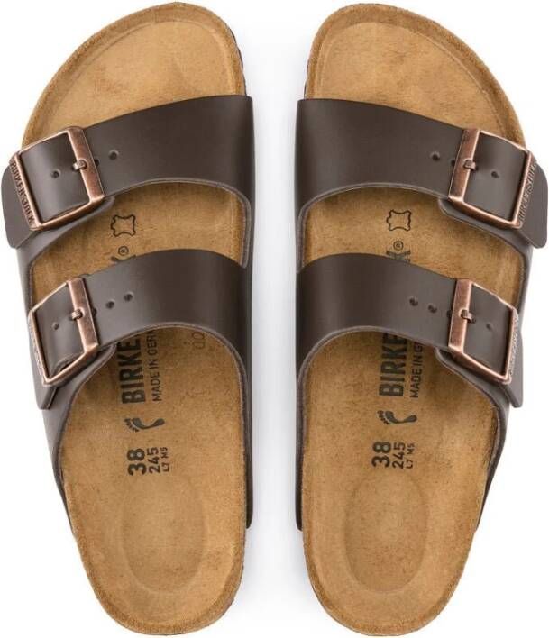 Birkenstock Klassieke Lederen Sandalen Brown Dames