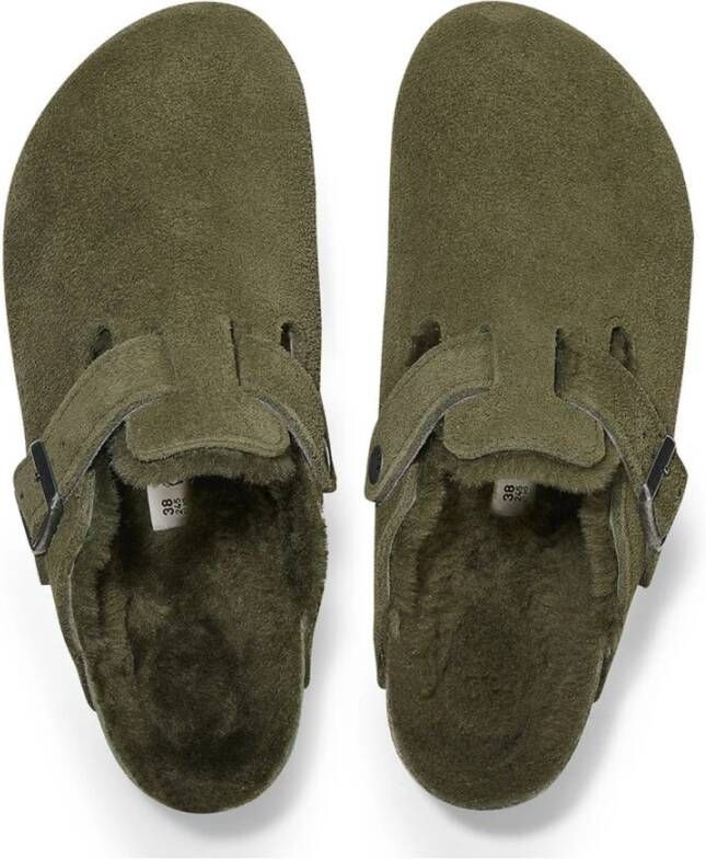 Birkenstock Klassieke Leren Klomp Green Dames