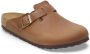 Birkenstock Klassieke Lederen Clog Brown - Thumbnail 10