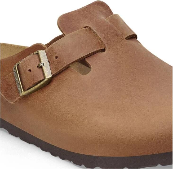 Birkenstock Klassieke Lederen Clog Brown Heren