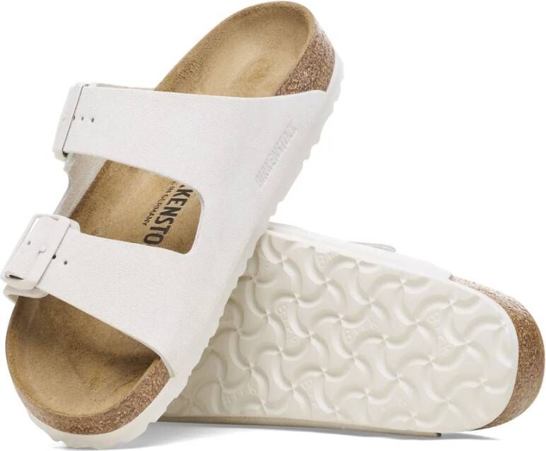 Birkenstock Klassieke Leren Sandaal White Dames