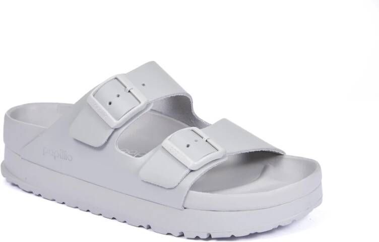 Birkenstock Klassieke sandalen met twee bandjes en plateauzool Gray Dames