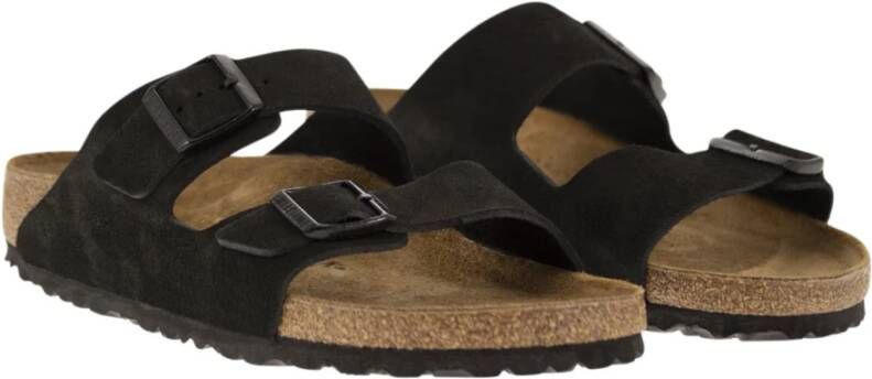 Birkenstock Klassieke Suède Slipper Black Heren