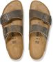 Birkenstock Klassieke tweebandsandaal in geolied khaki nubuck Green Dames - Thumbnail 3