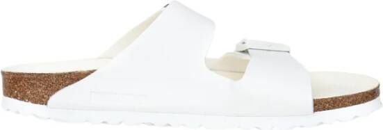 Birkenstock Klassieke witte tweestrooksandalen White Heren