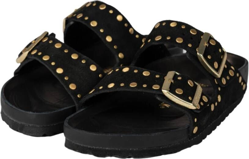 Birkenstock Klassieke zwarte rivet sandalen Black Dames