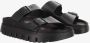 Birkenstock Zwarte Leren Verstelbare Strap Sandalen Black Dames - Thumbnail 3